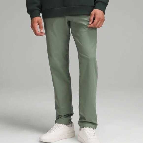 Lululemon ABC Classic Fit 5 Pocket Pant Warpstreme Grey Eucalyptus - Picture 1 of 14